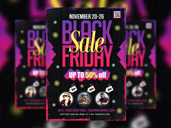 Border Dots Black Friday Flyer Template 1