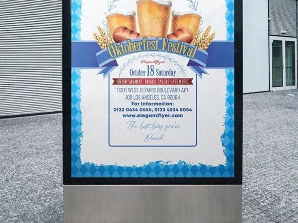 Border Illustrated Oktoberfest Poster Template 1