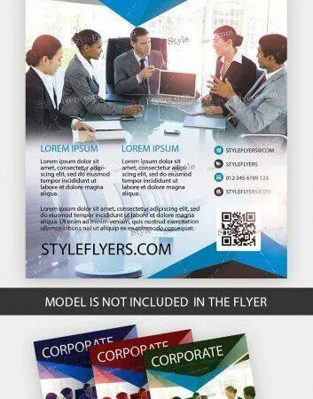 Border Infographic Corporate Flyer Template 1