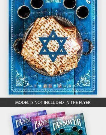 Border Modern Passover Flyer Template 1