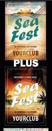Border Tropical Sea Fest Flyer Template 1