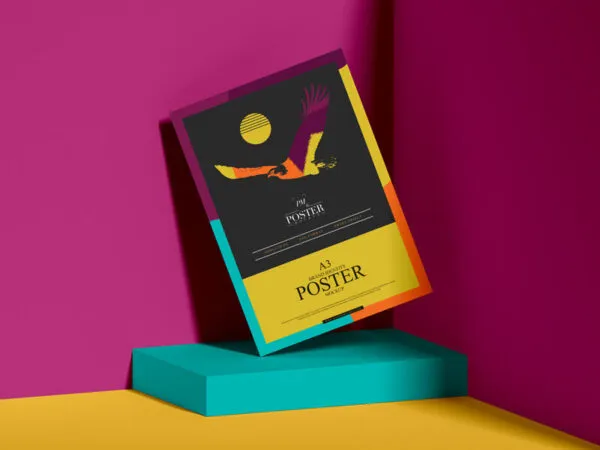 Brand Identity A3 Paper Poster Mockup 1