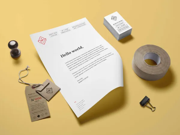 Branding Identity Mockup with a Minimal and Simple Look 1