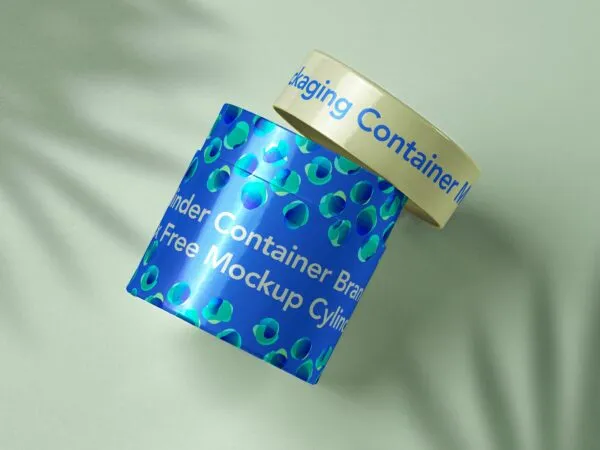 Branding Jar Mockup Placed on the Surface with the Lid on 1