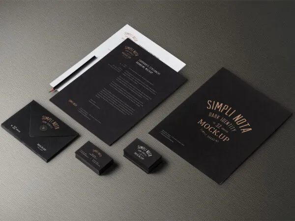 Branding Stationery Mockup Featuring Cards and Envelope 1