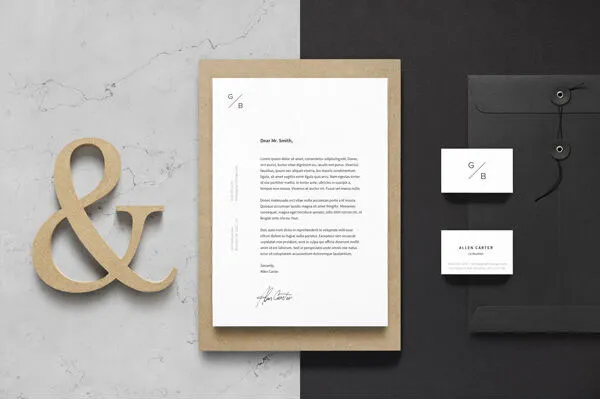 BrandingIdentity Mockup Featuring a Set of Stationery Items 1