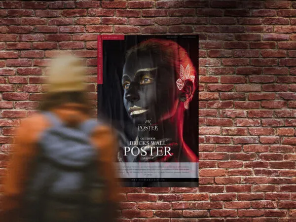 Brick Wall Poster Mockup 1