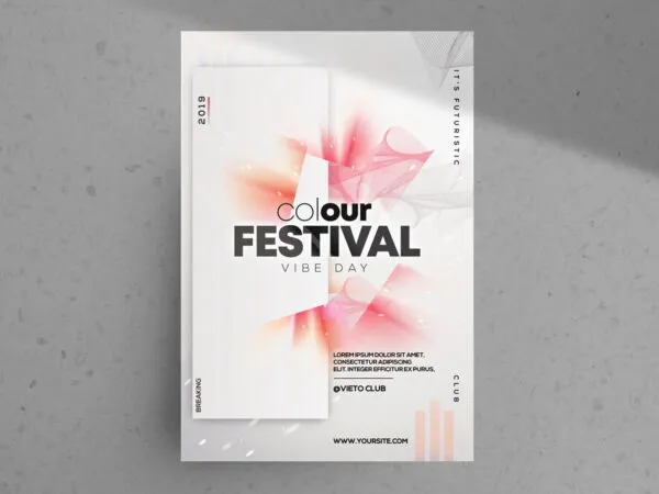 Bright Abstract Social Art Event Flyer Template 1