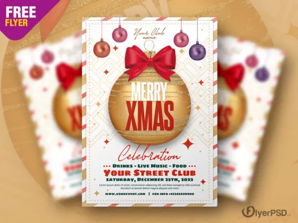 Bright Christmas Event Flyer Template 1