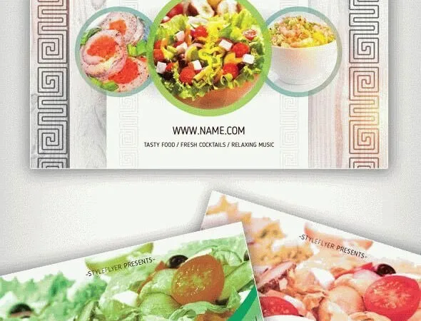 Bright Classic Restaurant Flyer Template 1