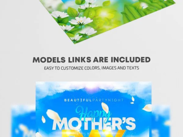 Bright Grass Mothers Day Flyer Template 1