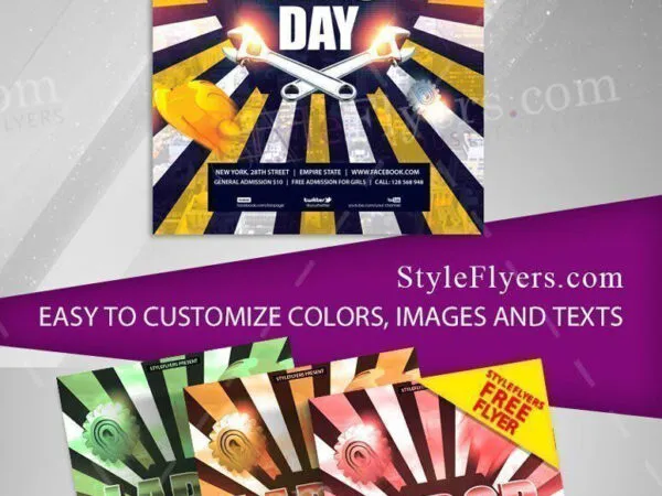 Bright Labor Day Event Flyer Template 1