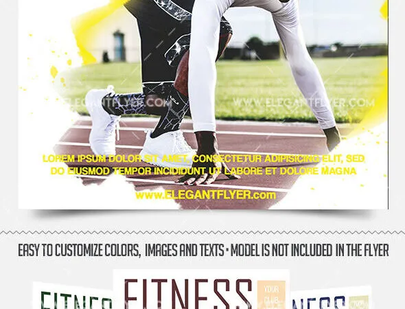 Bright Modern Gym and Fitness Flyer and Facebook Cover Template 1