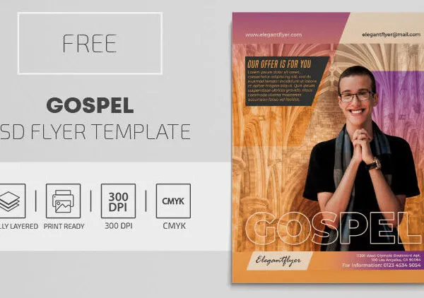 Bright Monument Gospel Night Flyer Template 1