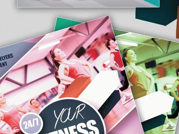 Bright Photo Gym and Fitness Flyer Template 1