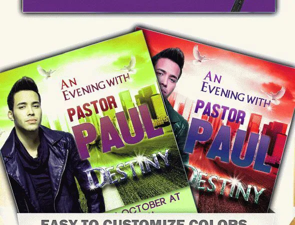 Bright Urban Church Conference Flyer Template and Facebook Cover 1