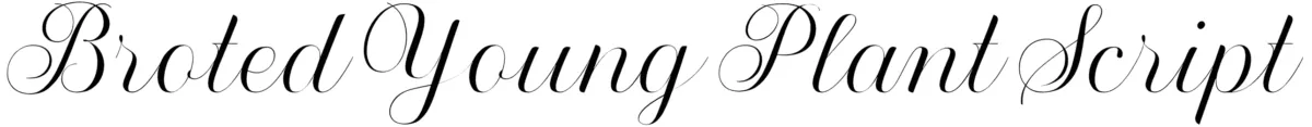 Broted Young Plant Script Font 1