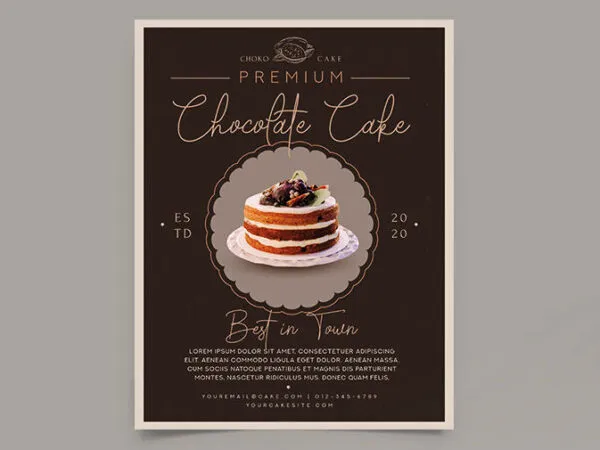 Brown Classic Bakery Flyer Template in 3 Formats 1