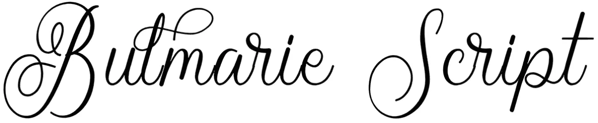 Bulmarie Script Font 1