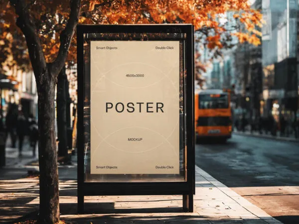 Bus Stop Poster Mockup 1