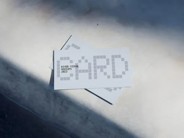 Business Card Mockup Side Road Backdrop 1