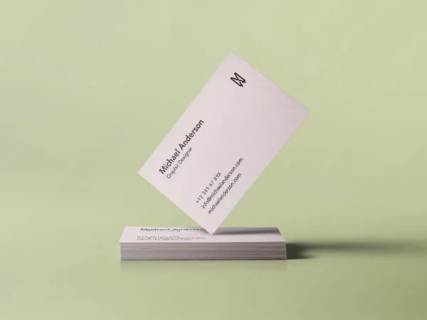 Business Card Mockup in a Special Angle 1