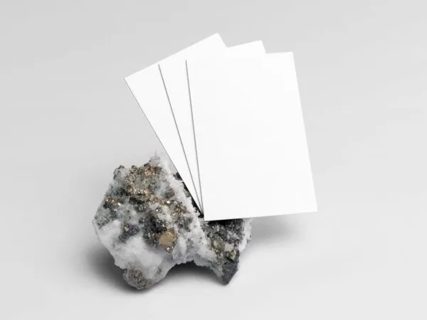 Business Card Mockup on Top of Crystal Stone 1