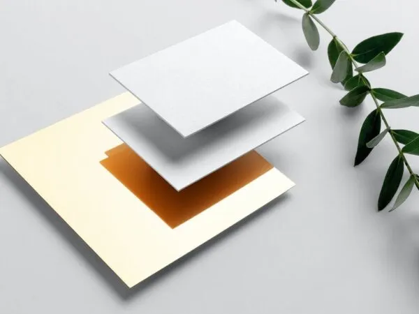 Business Card Mockup with Floral Design 1