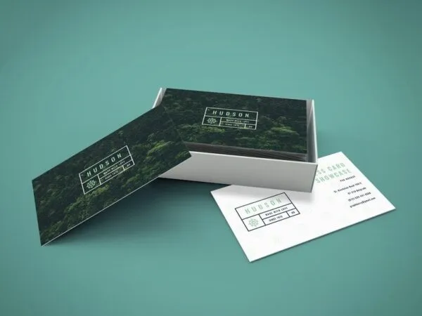 Business Card Stack in a Box Mockup 1