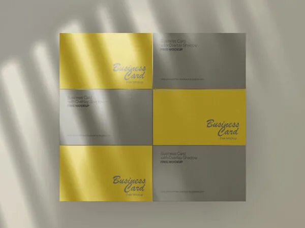 Business Card With Overlay Shadow Mockup 1