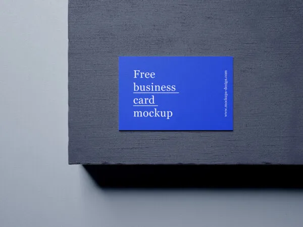 Business Cards Mockup with Dark Blue background 1