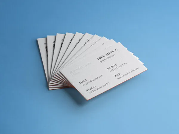 Business Cards on Blank Background Mockup 1