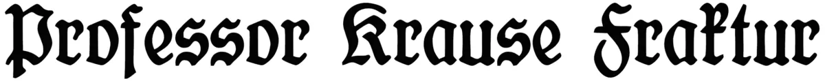 CAT Professor Krause Fraktur Font 1