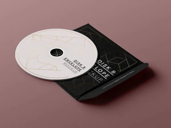 CD and Opened Paper Envelop Mockup 1