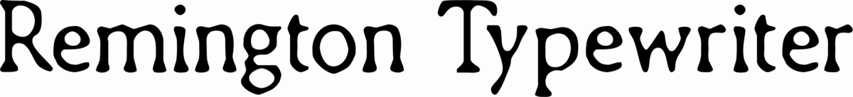 CF Remington Typewriter Font 1