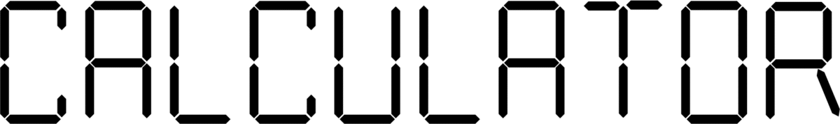 Calculator Font 1