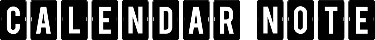 Calendar Note TFB Font 1