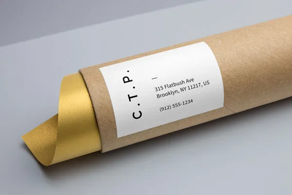 Cardboard Tube Packaging Mockup 1