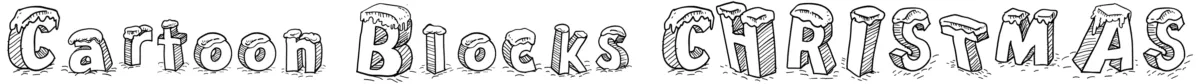 Cartoon Blocks Christmas Font 1