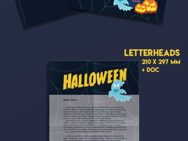 Cartoon Dark Halloween Templates Suite 1