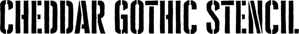 Cheddar Gothic Stencil Font 1