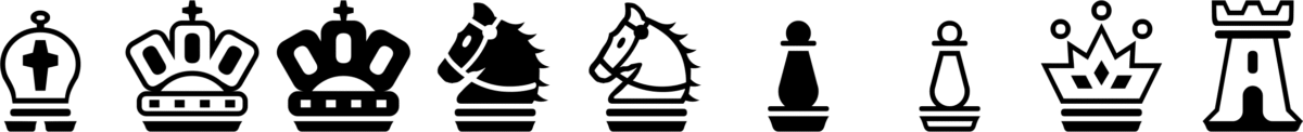 Chess Magnetic Font 1