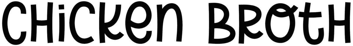 Chicken Broth Font 1