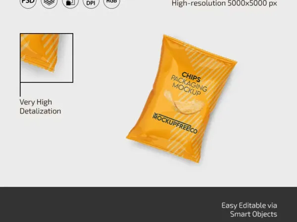 Chips Packaging Mockup in 3 Sights 1