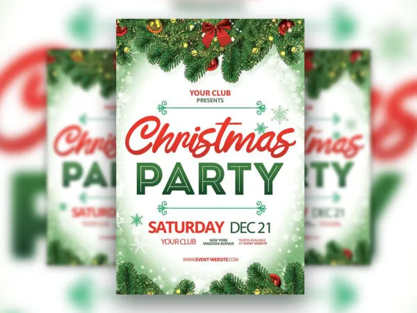 Christmas Club Party Event Flyer Template 1