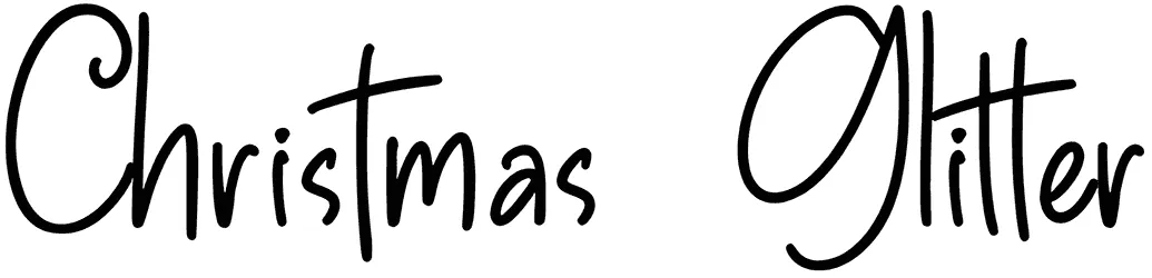 Christmas Glitter Font 1