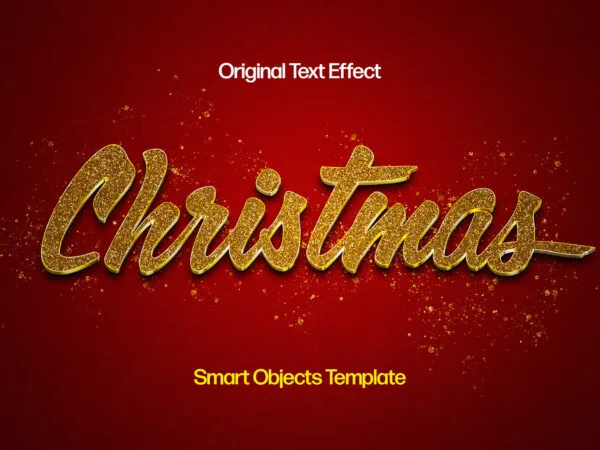 Christmas Gold Glitter Text Effect 1