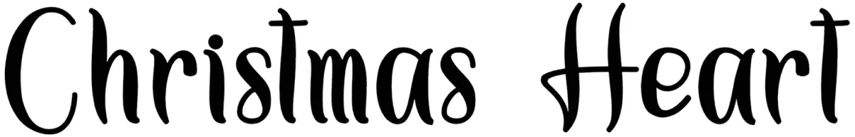 Christmas Heart Font 1