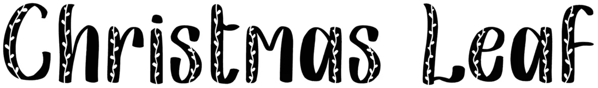 Christmas Leaf Font 1
