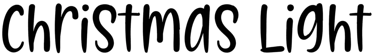 Christmas Light Font 1